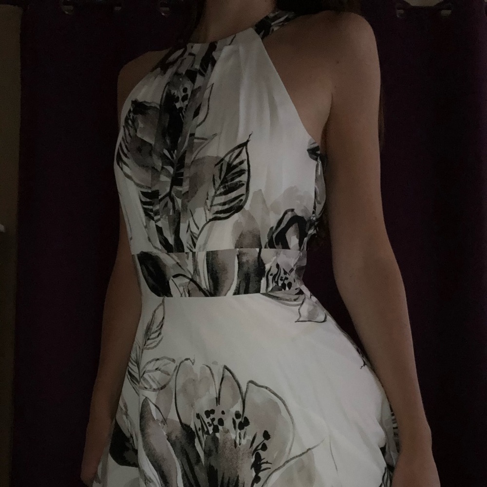 Black and White Floral Dress